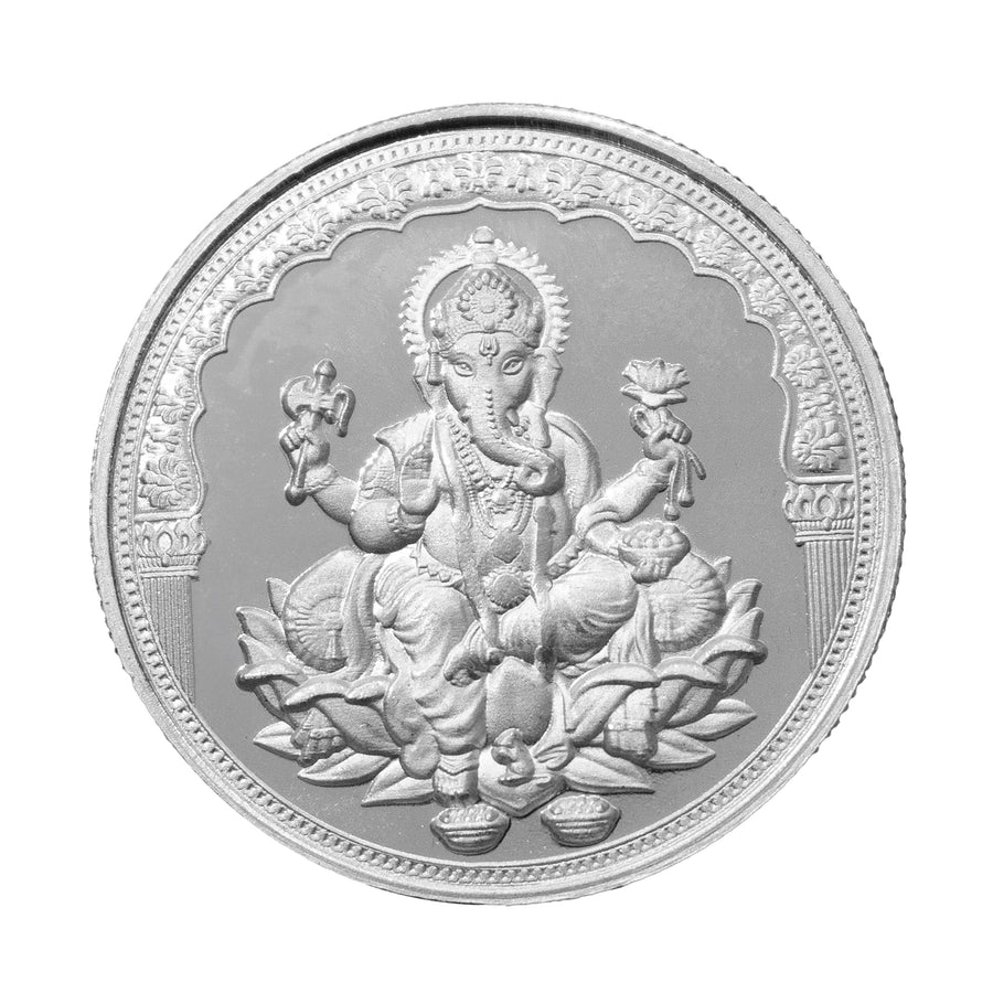 100g,Pair-Goddess Laxmi & Lord Ganesh Silver Coin