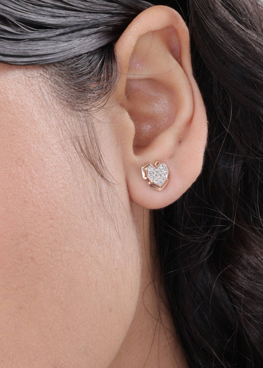 Floral Heart Studs