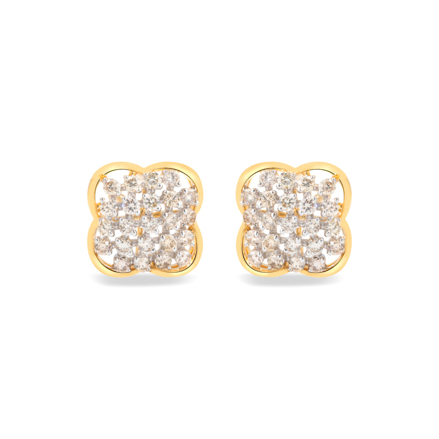 Gold Jaali Studs