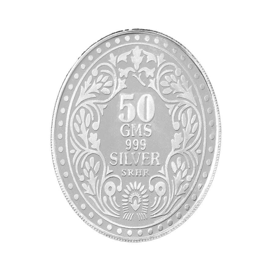 50g, Queen Oval Coin 999 Pure Silver