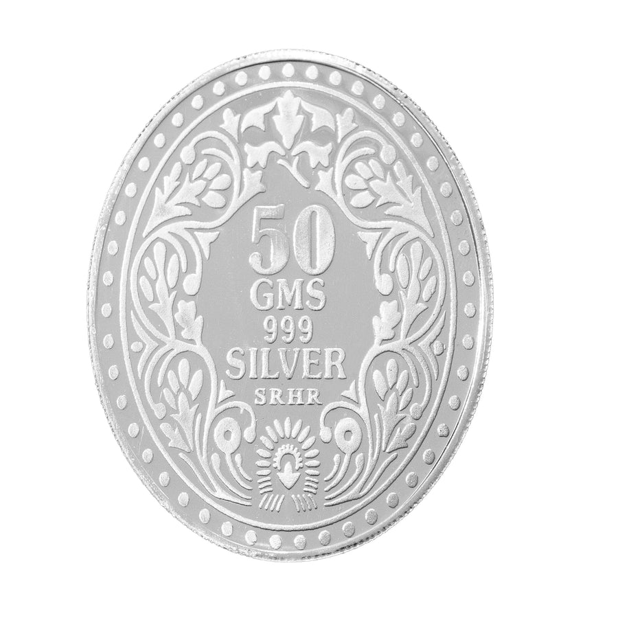 100g, Pair-King Queen Oval Coin 999 Pure Silver