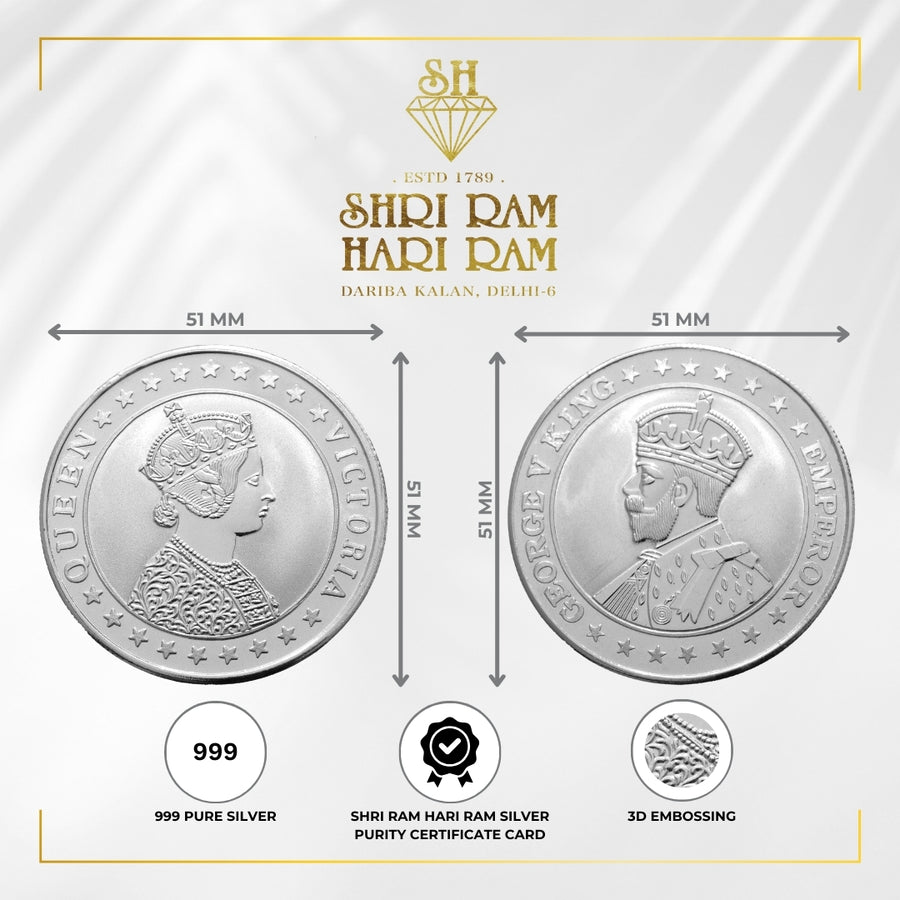 100g, Pair-King Queen Coin 999 Pure Silver