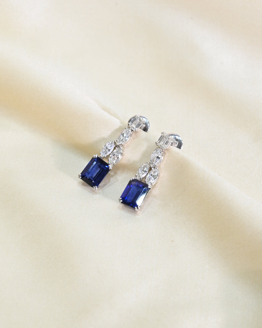 Blue Stone Diamond Danglers