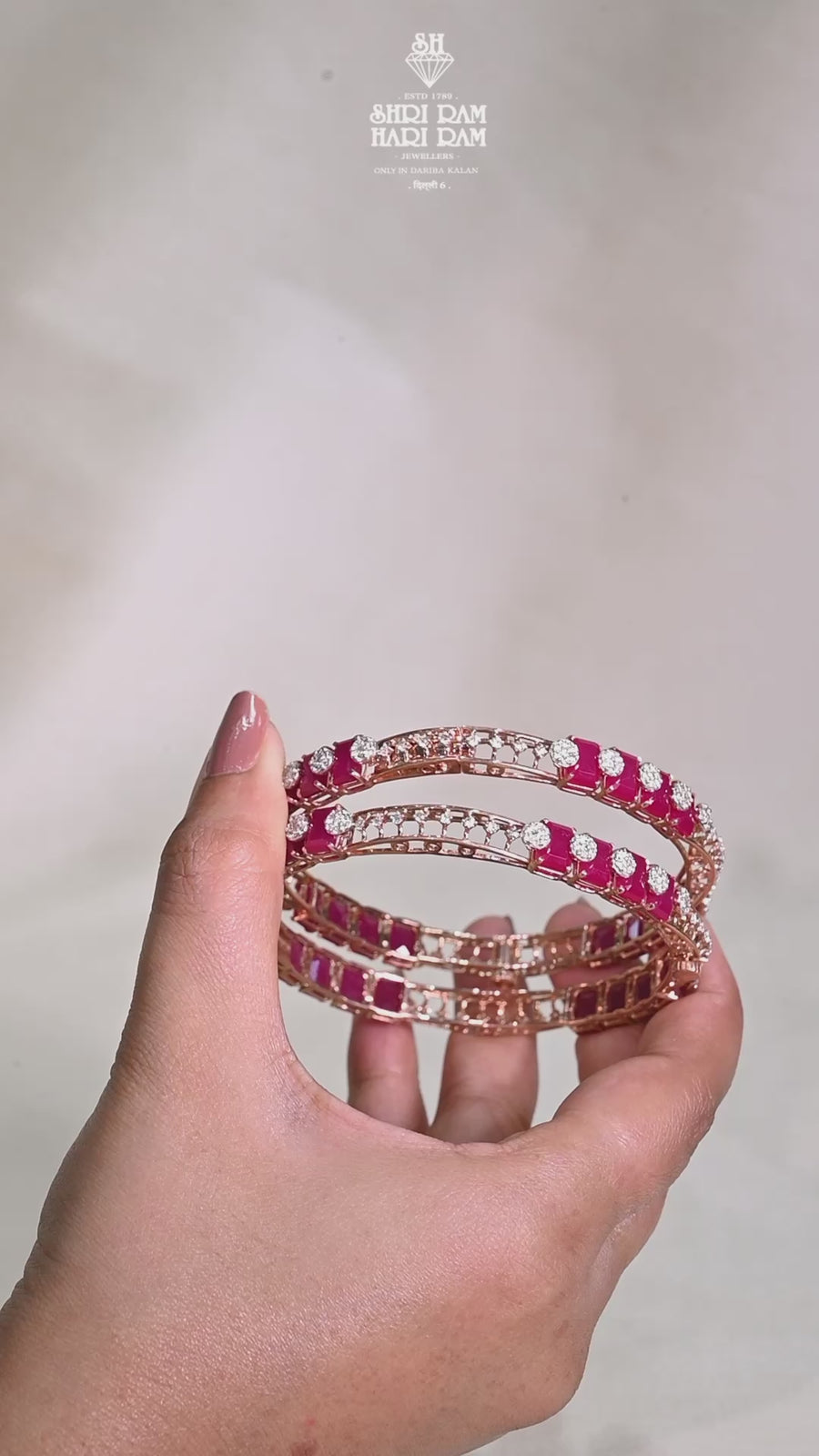 Rosette Diamond Bangles