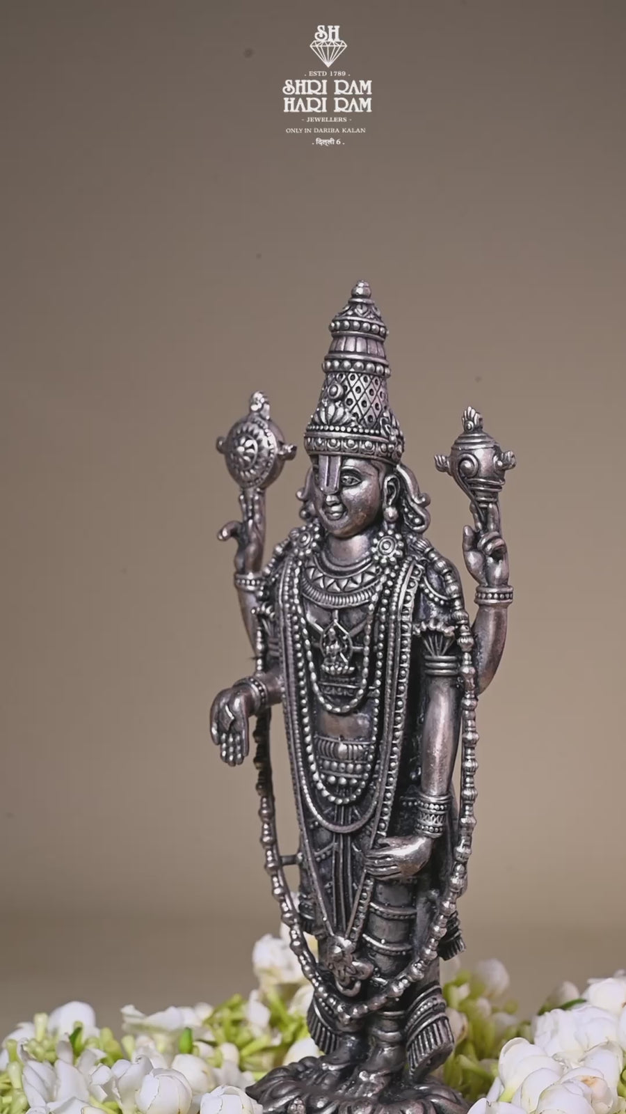 Lord Vishnu Idol in Pure Silver